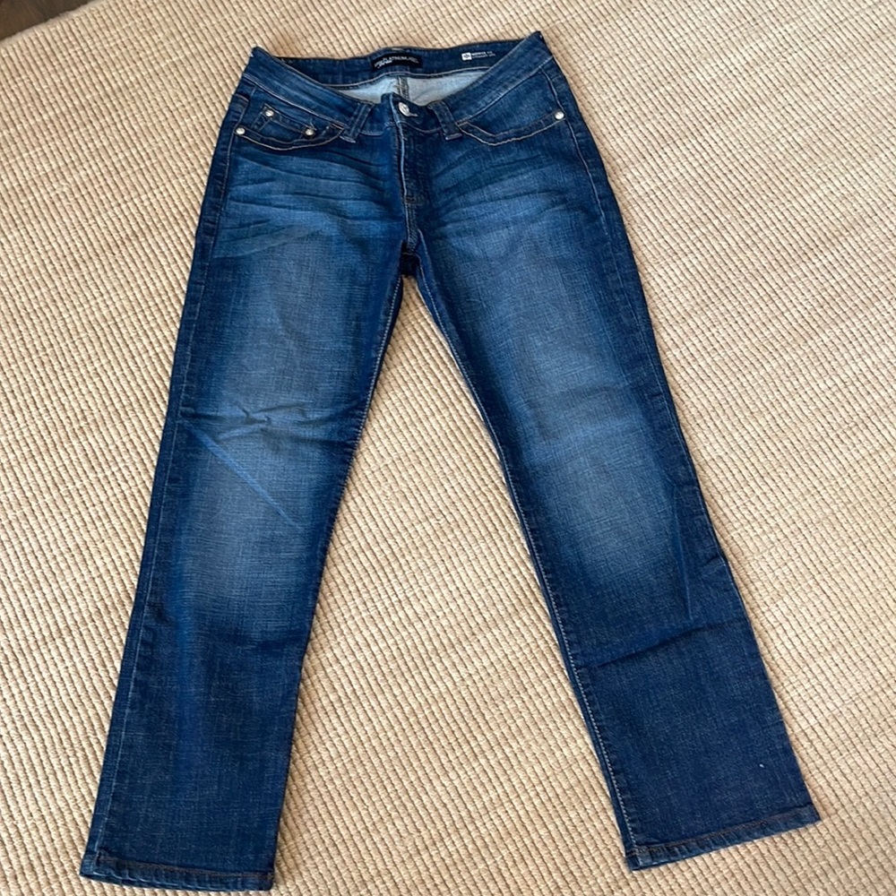 Lee Platinum Label Midrise Fit Straight Leg Demin Blue jeans women 6 Short